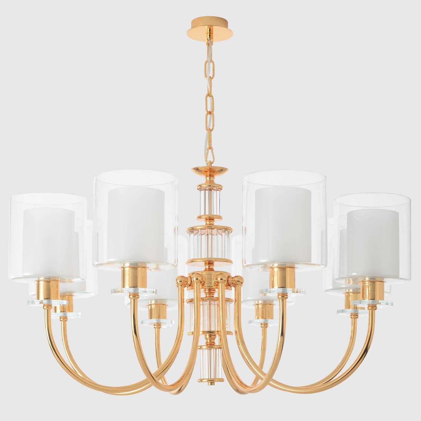 Подвесная люстра Crystal Lux Elena ELENA SP8 GOLD