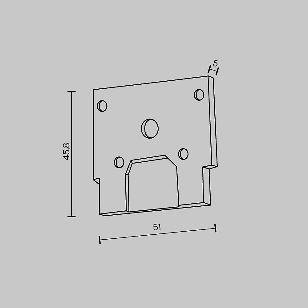 TRA034EC-SCCL-42B Торцевая заглушка для шинопровода ClipLine Exility Maytoni Accessories for tracks Exility TRA034EC-SCCL-42B
