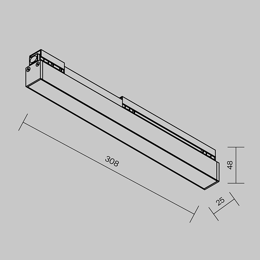 Трековый светильник Maytoni Basis O-TR02-1-S-12WB3K