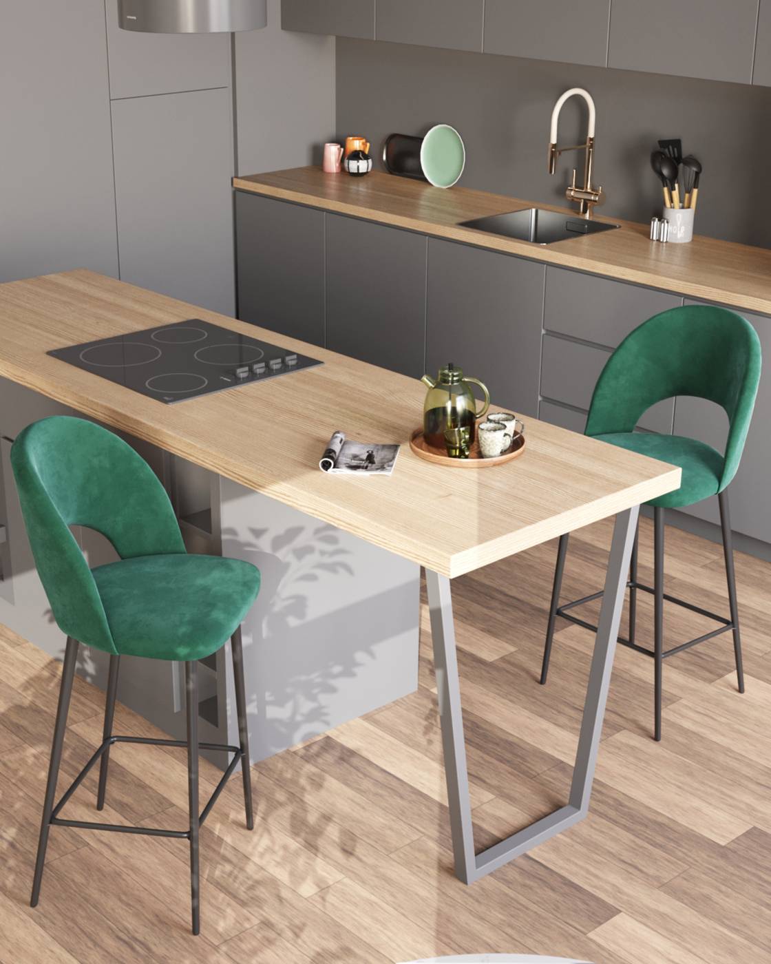 Барный стул Stool Group LV-122-H30-01B-01