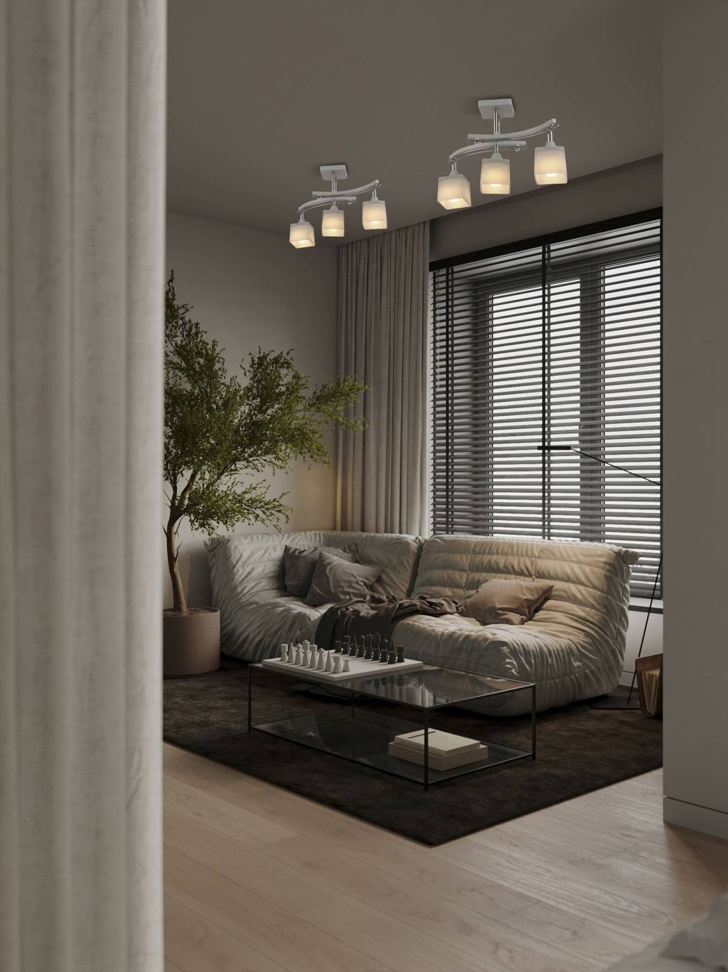 Потолочная люстра Мелодия Света P9574-3 WT+CR 000024787