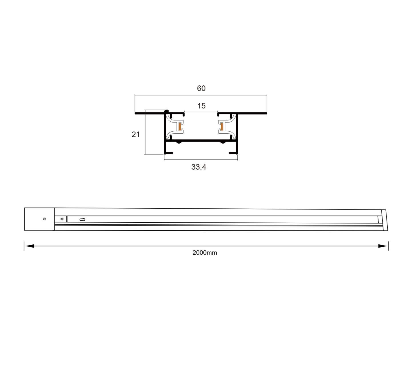 00-00004906 Шинопровод Однофазный трек SWG Standard 00-00004906