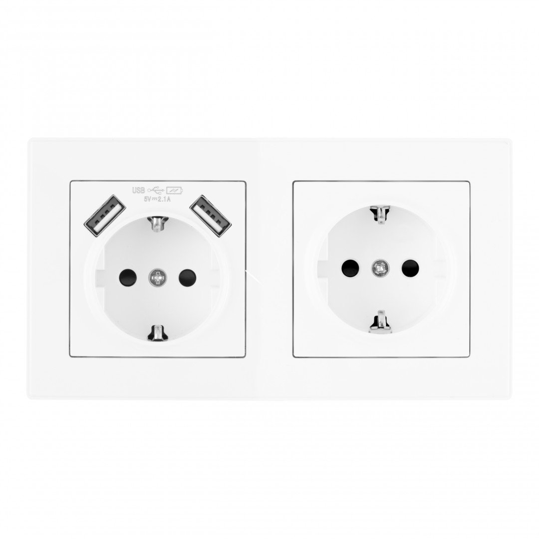 SET06-2-47-1-40-1 white Розетка Arte Milano Set06-2 SET06-2-47-1-40-1 white