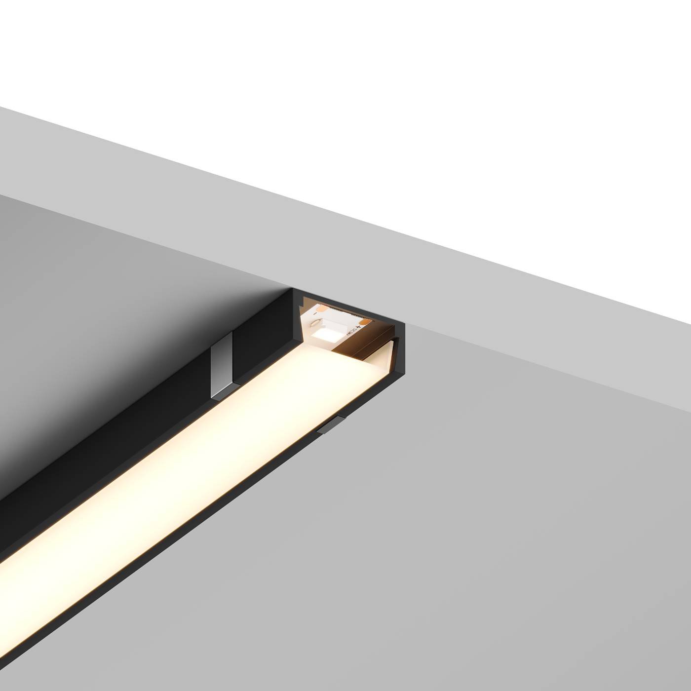 HSBL_0196 Накладной профиль для светодиодной ленты-2м, чёрный Hesby Lighting Line HSBL_0196