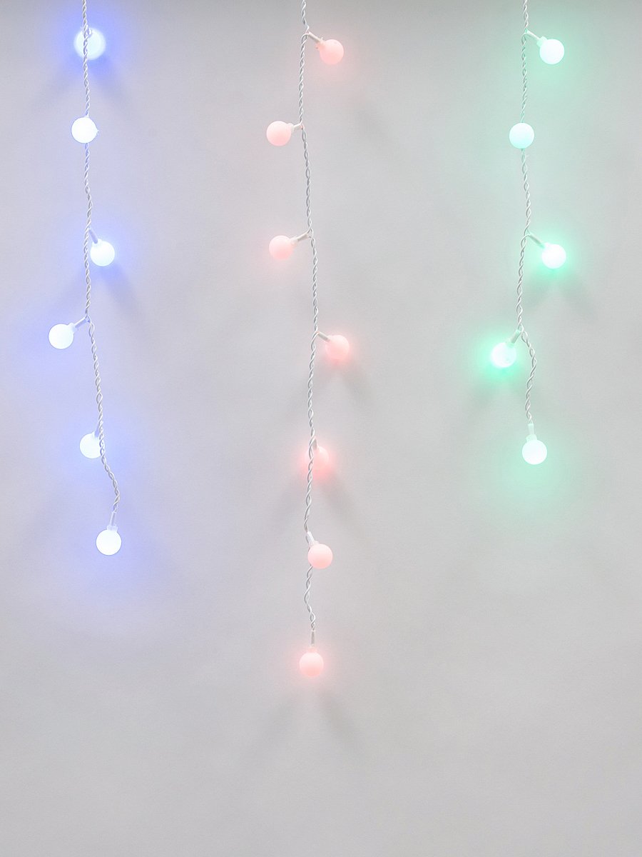 Занавес светодиодный фигурный с контроллером «Радуга» Uniel ULD-E2405-100/DTA MULTI IP20 RAINBOW