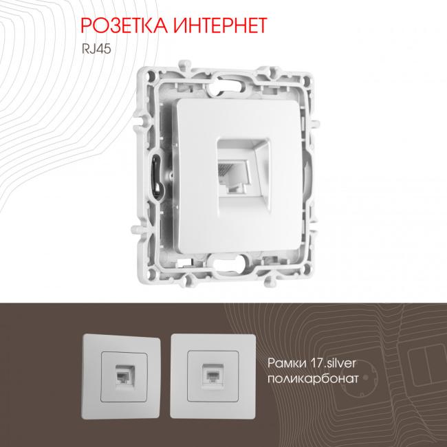 217.45-1.silver Розетка Arte Milano Am-217 217.45-1.silver