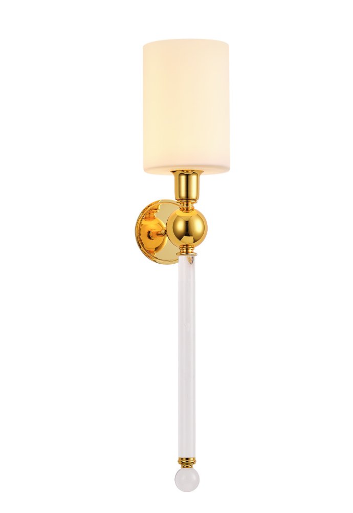 MIRABELLA AP1 GOLD/WHITE Настенное бра Crystal Lux Mirabella MIRABELLA AP1 GOLD/WHITE