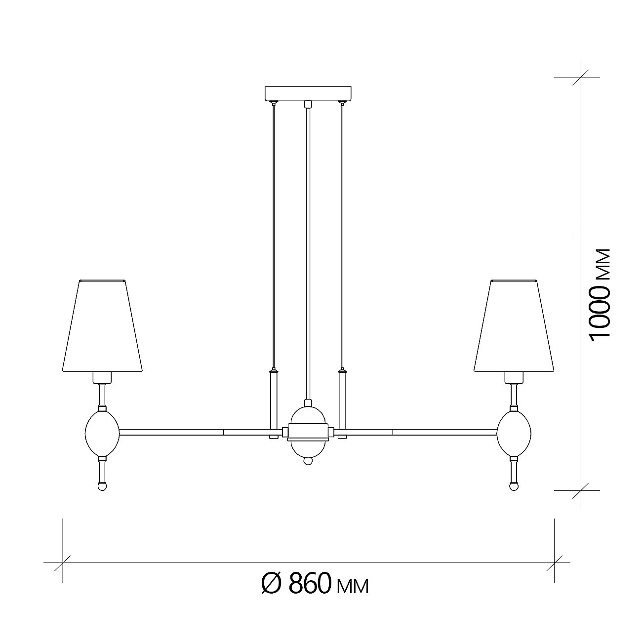2106/8S Подвесная люстра Escada Elegy 2106/8S