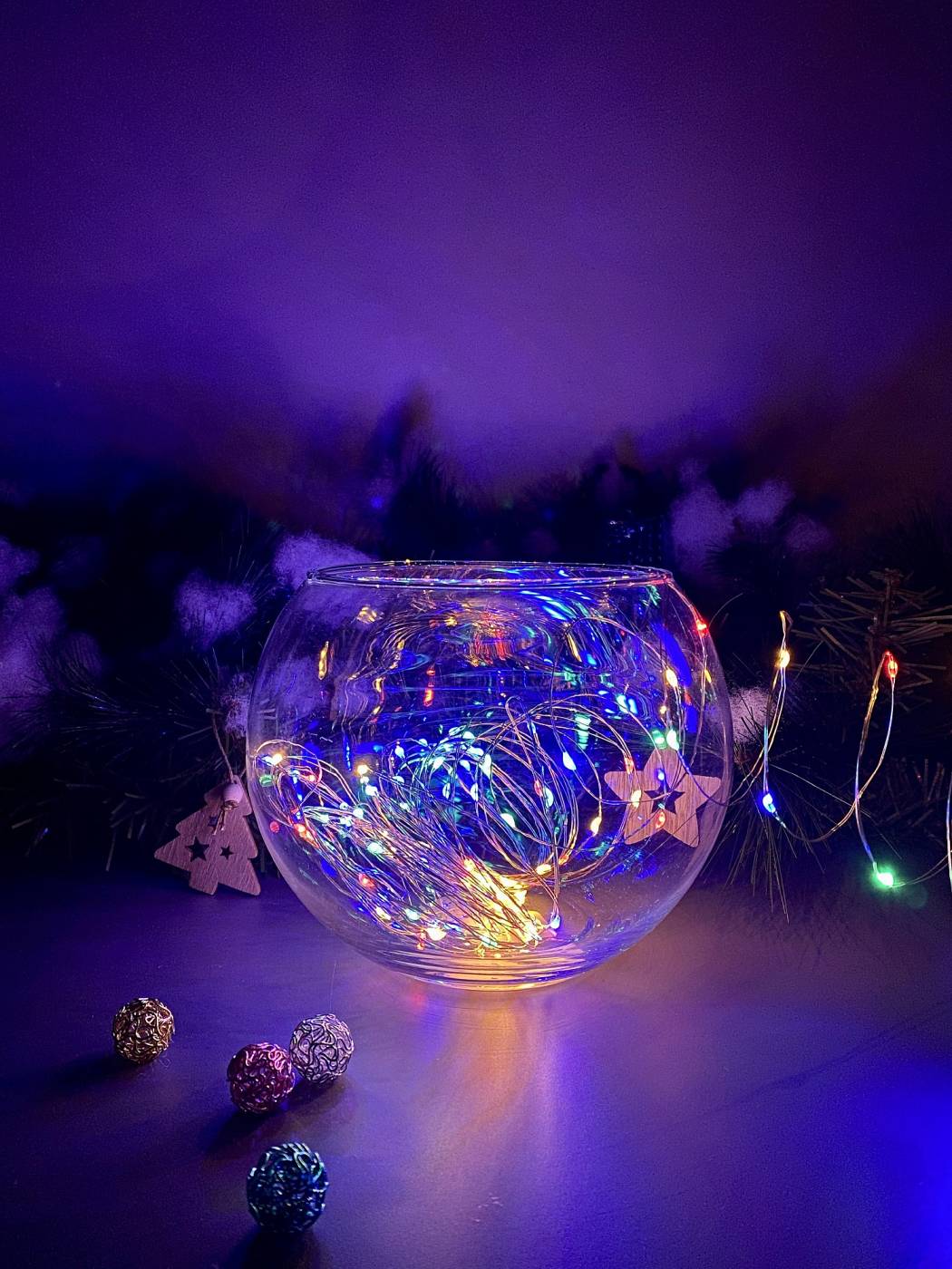 Гирлянда Uniel ULD-S1000-100/SCB/3AA MULTI IP20 DEW