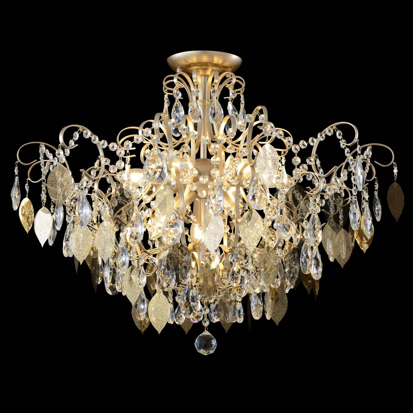 ESMIRALDA PL9 GOLD Потолочная люстра Crystal Lux Esmiralda ESMIRALDA PL9 GOLD
