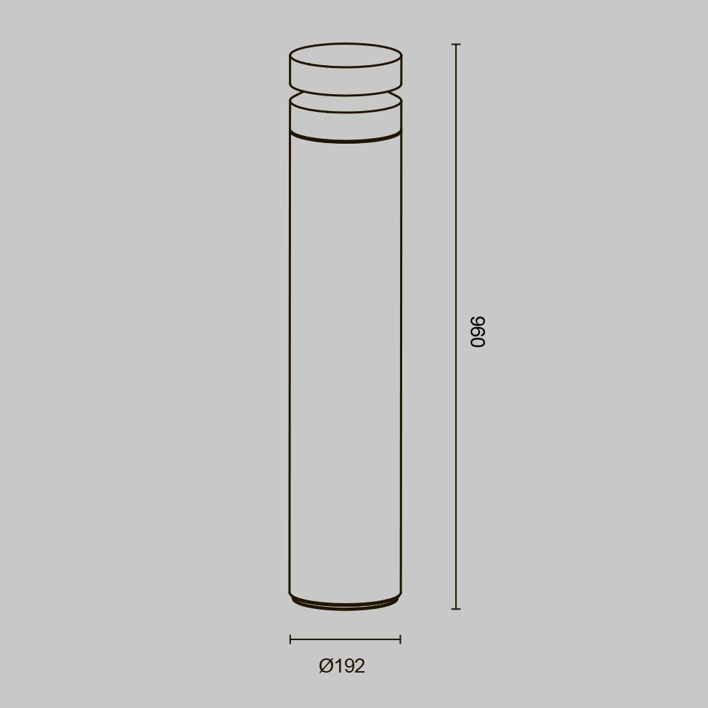 O469FL-L20CM3K1 Уличный наземный светильник Maytoni Betone O469FL-L20CM3K1