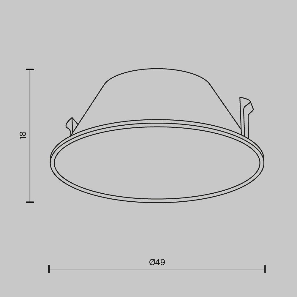 Ring057-7-MG Декоративная рамка-отражатель для серии Wise Maytoni Downlight Ring057-7-MG