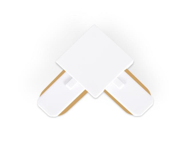 Коннектор угловой однофазный для соединения трековых шинопроводов Ambrella Track System GL7070