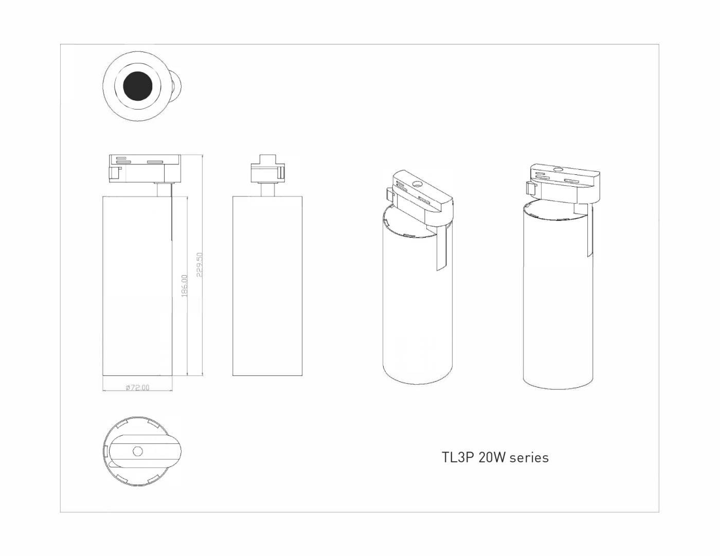 00-00008850 Трековый светильник TL3P SWG PRO 00-00008850