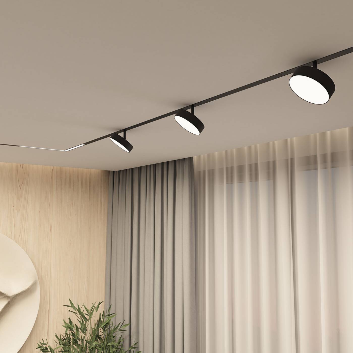 Трековый светильник Denkirs Smart Linear DK8070-BK