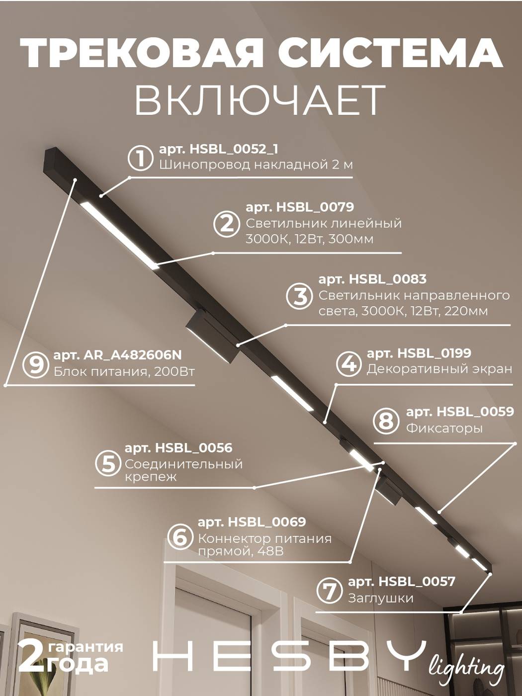 Комплект трековый ElDeko HSBL_kompl_E006_NI4B3K