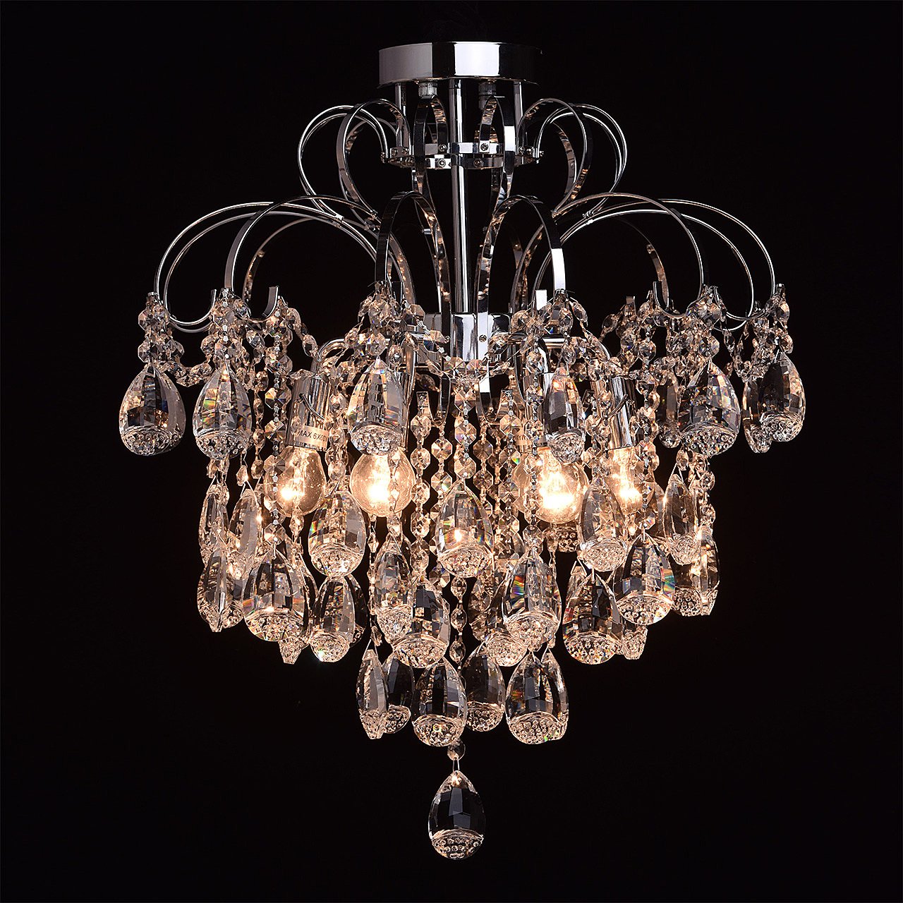 Потолочная хрустальная люстра De Markt Бриз 464017106