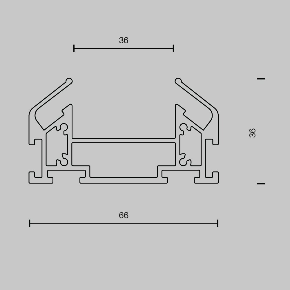Профиль для монтажа Unity в натяжной ПВХ потолок, 2м Maytoni Accessories for tracks Unity TRA001MP-112S