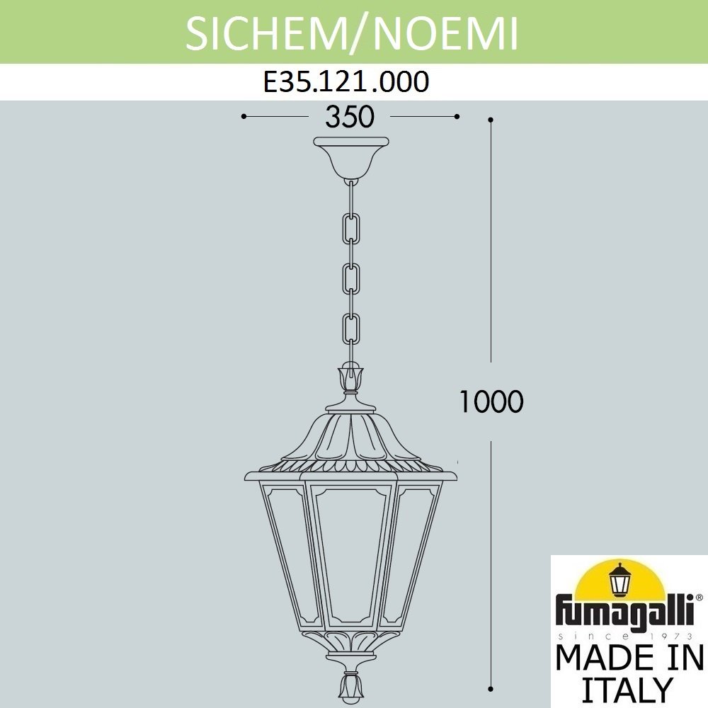 E35.121.000.AYH27 Уличный подвесной светильник Fumagalli Noemi E35.121.000.AYH27
