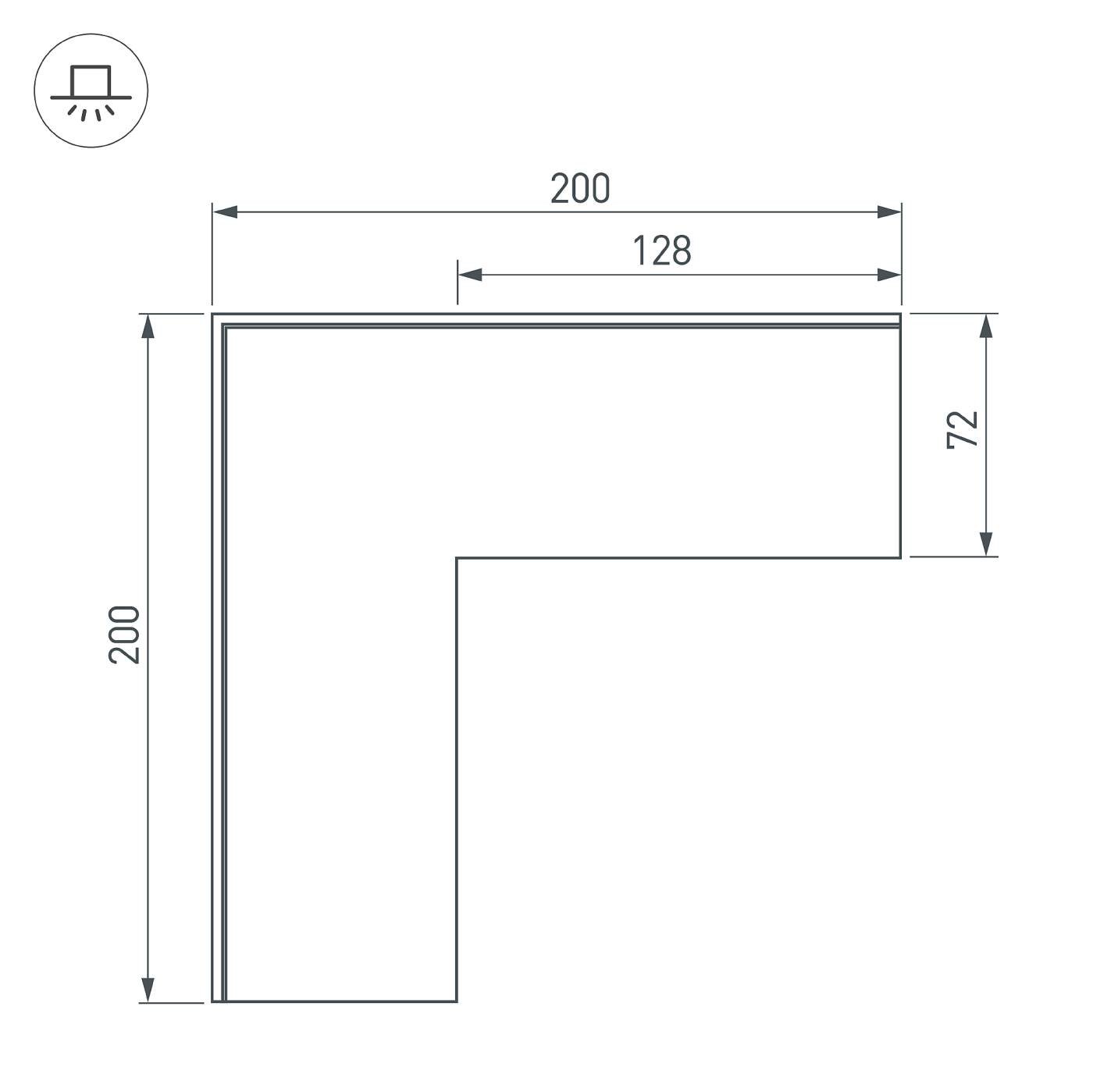 030131 Угол Arlight 030131