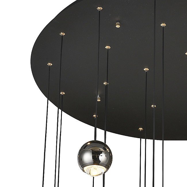 Люстра каскадная Lumien Hall Danay LH8027/24P-BK-PBK