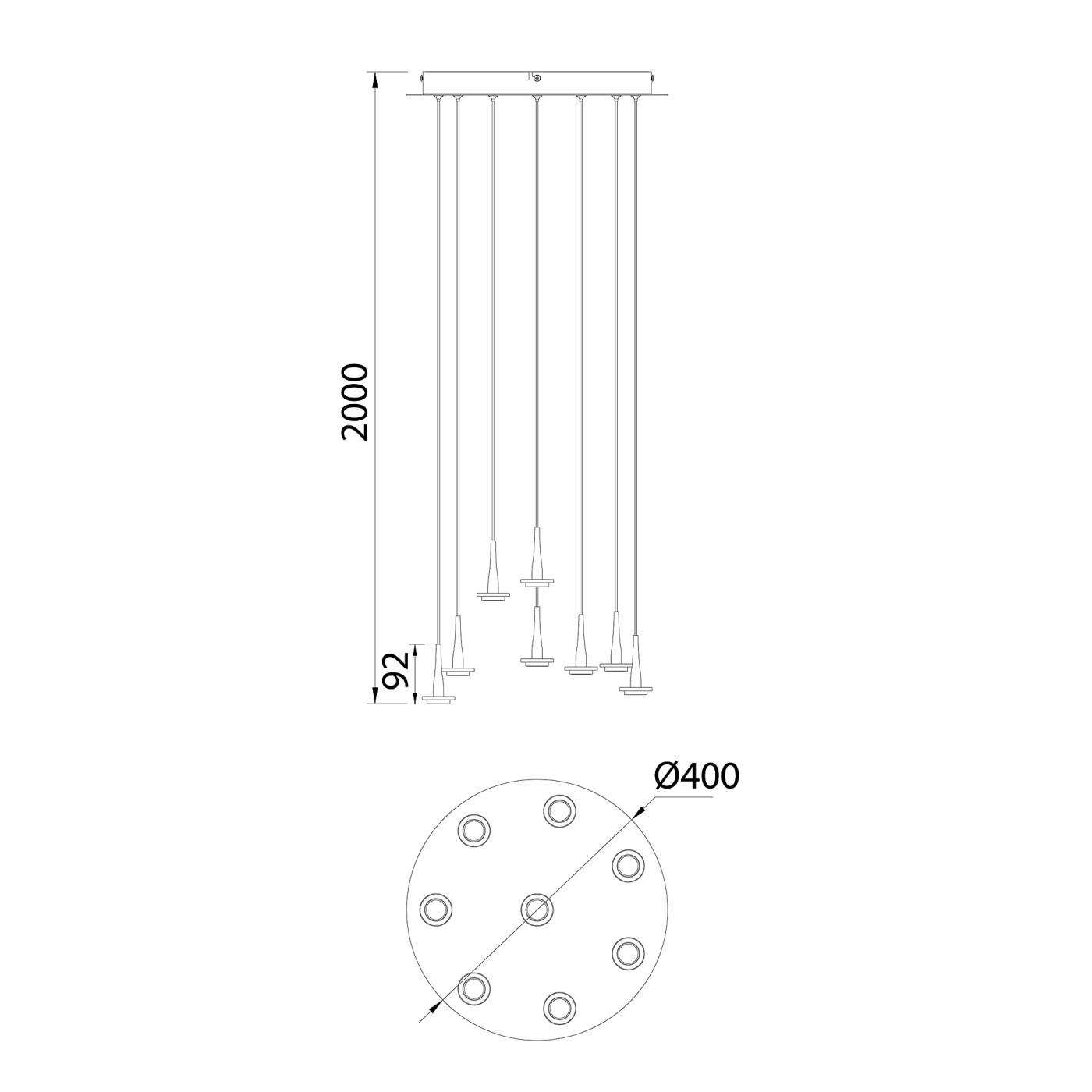 Люстра подвесная БЕЗ плафонов (8) Mantra Andromeda 8933