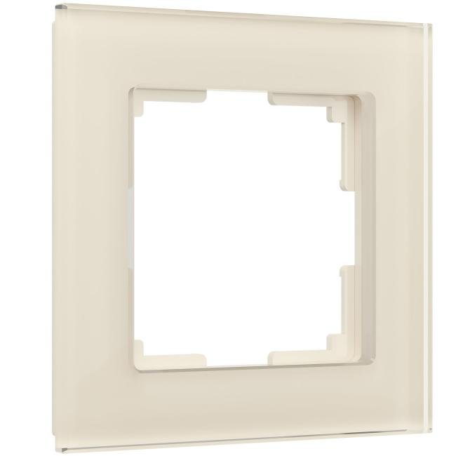 W0011141/ Рамка на 1 пост Favorit (молочный, стекло) Рамка Werkel W0011141/ Рамка на 1 пост Favorit (молочный, стекло)