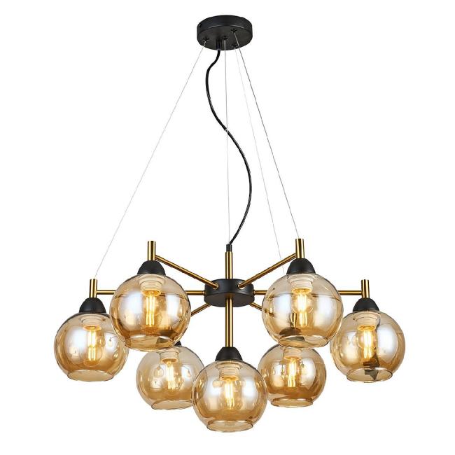 MD.9056-7-P-BK+COP Подвесная люстра IMEX MD.9056-7-P-BK+COP