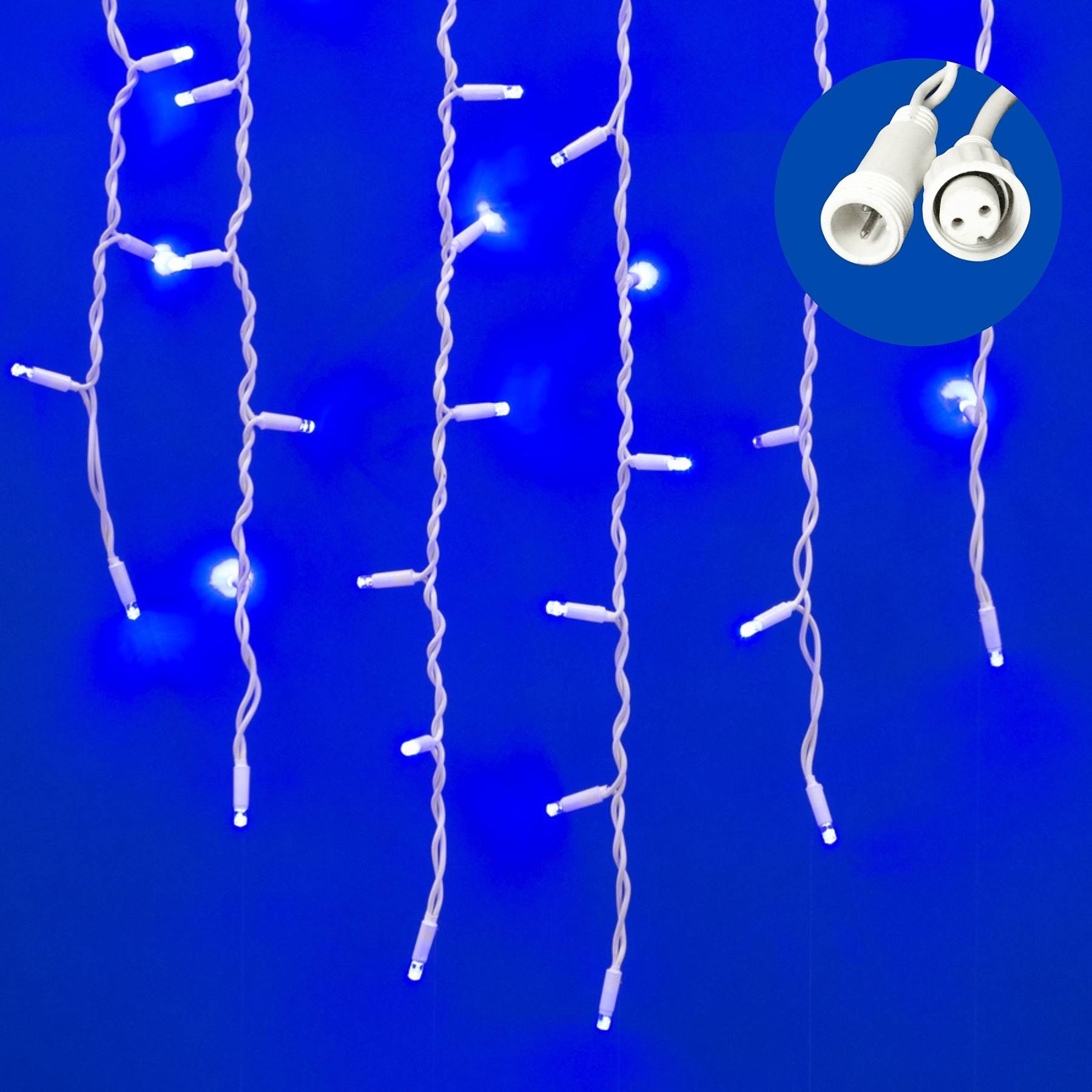 ULD-B3010-200/TWK BLUE IP67 Бахрома светодиодная с эффектом мерцания, 3м Uniel ULD-B3010-200/TWK BLUE IP67