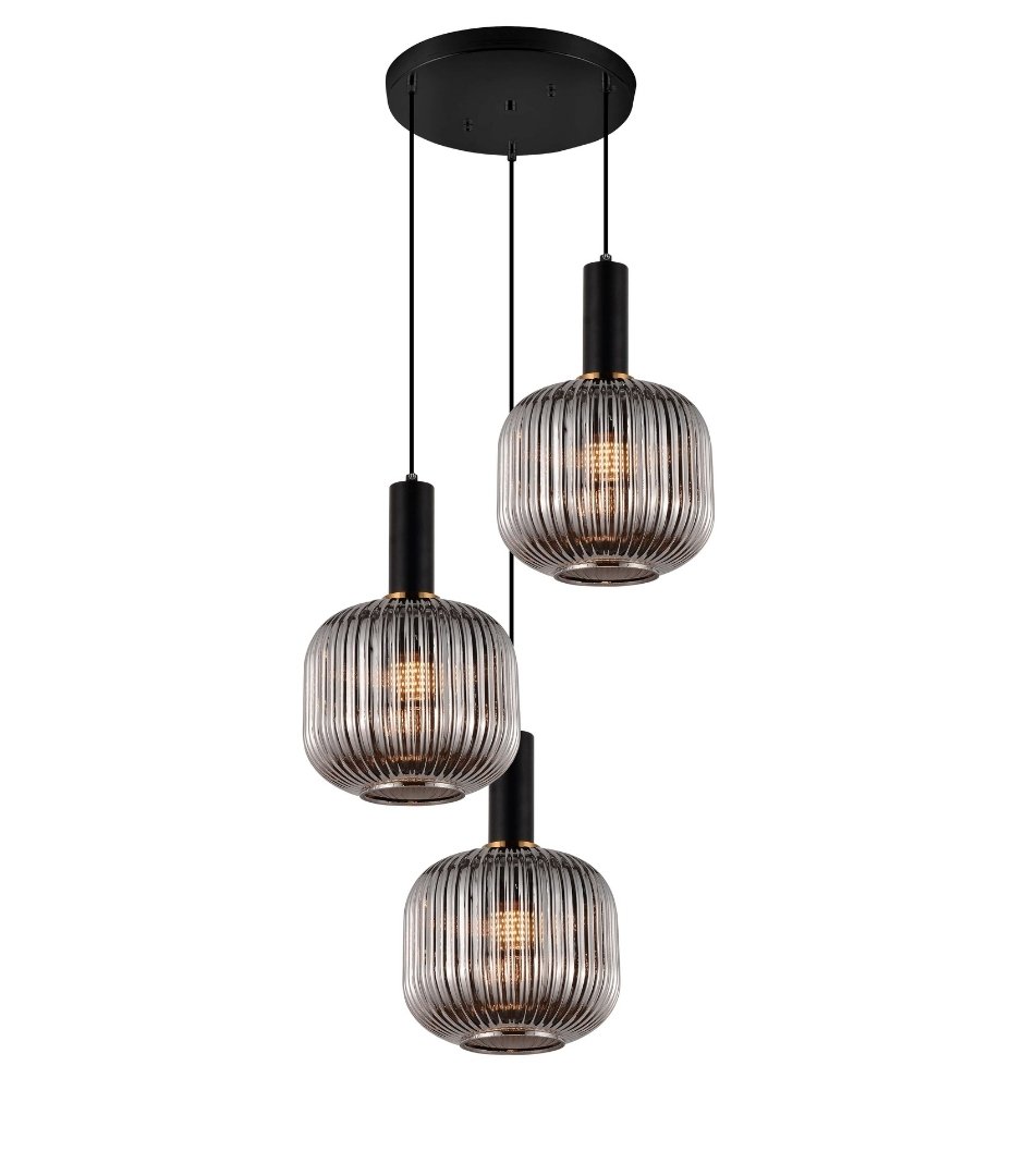 Светильник подвесной Lumina Deco Gato LDP 1217-3 GY+BK