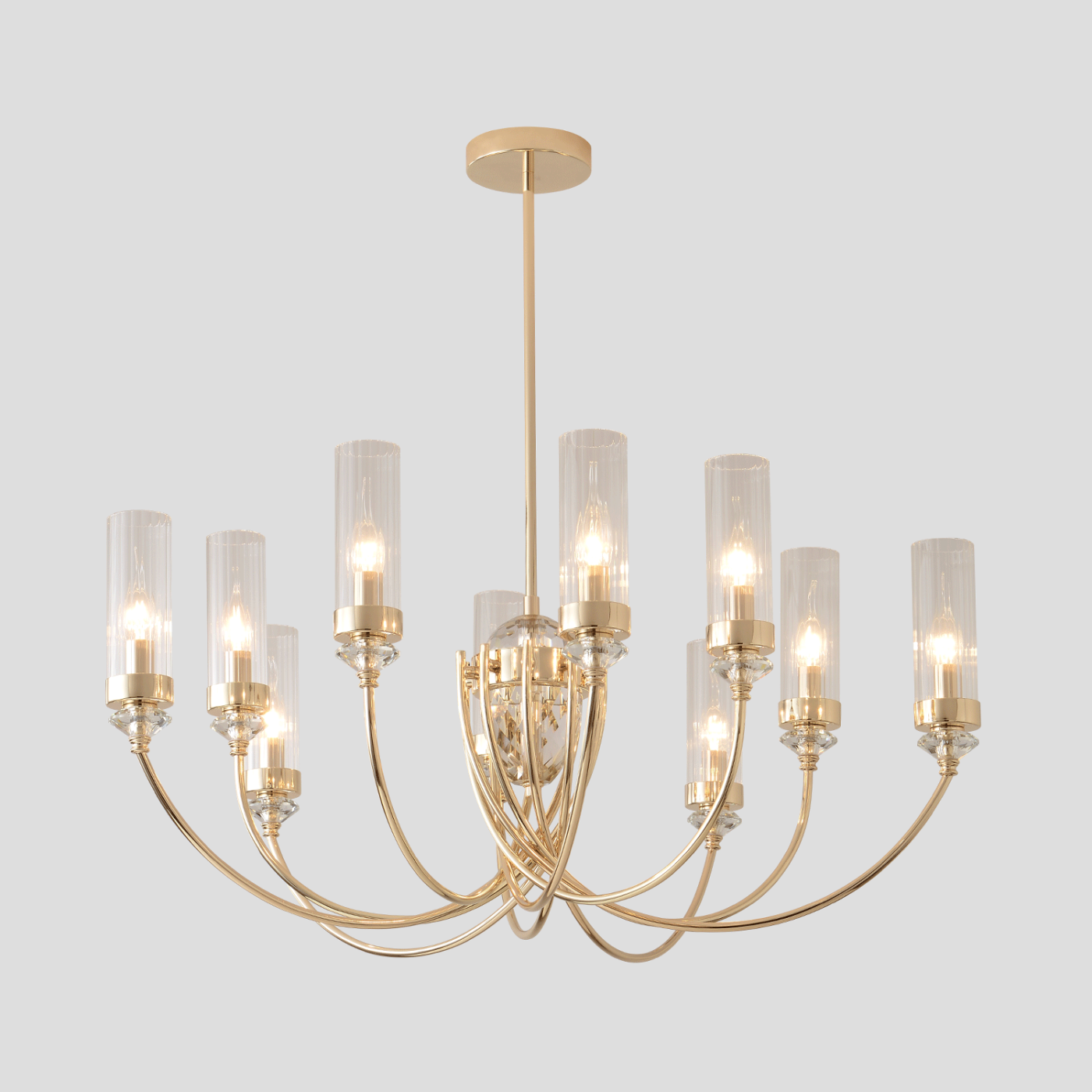 SECRET SP10 GOLD Люстра на штанге Crystal Lux Secret SECRET SP10 GOLD