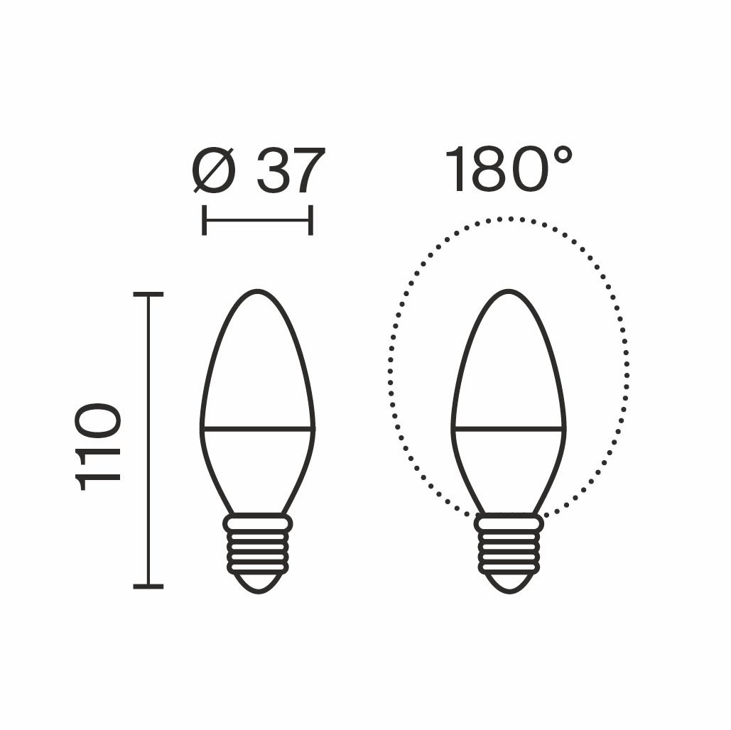 3276 Светодиодная лампочка Candle 9W Voltega 3276