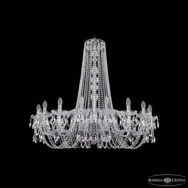 Подвесная хрустальная люстра 1402 Bohemia 1402/18/400/h-105 Ni