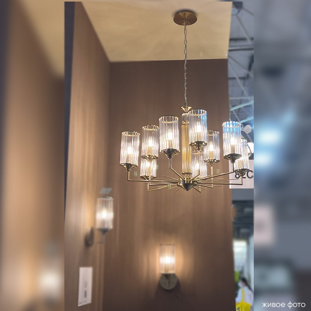 GLORIA SP9 BRASS Подвесная люстра Crystal Lux Gloria GLORIA SP9 BRASS