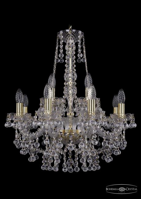 1409/8+4/195/h-62 G Подвесная хрустальная люстра 1409 Bohemia 1409/8+4/195/h-62 G