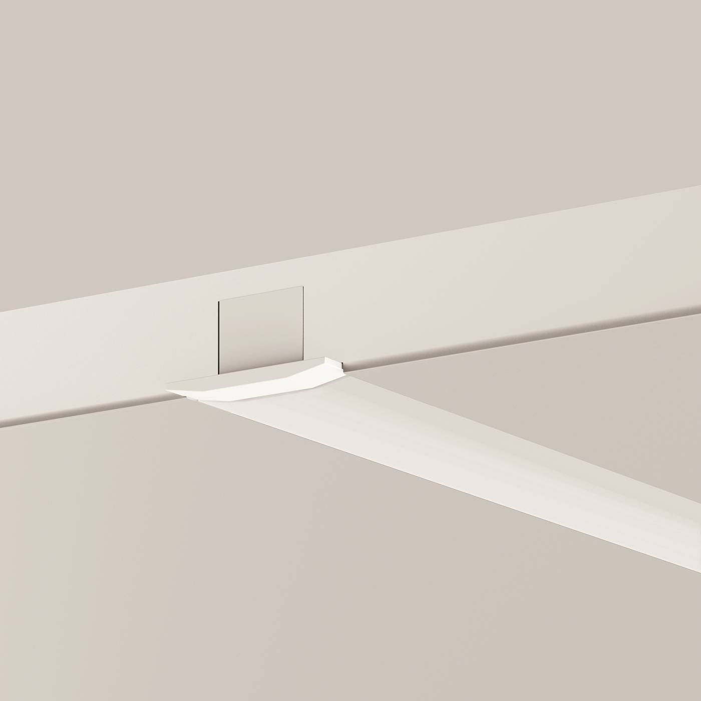 Алюминиевый профиль скрытого монтажа 16x8 (Серебро, 2 м), Maytoni Встраиваемый со скрытым фланцем профиль 636021