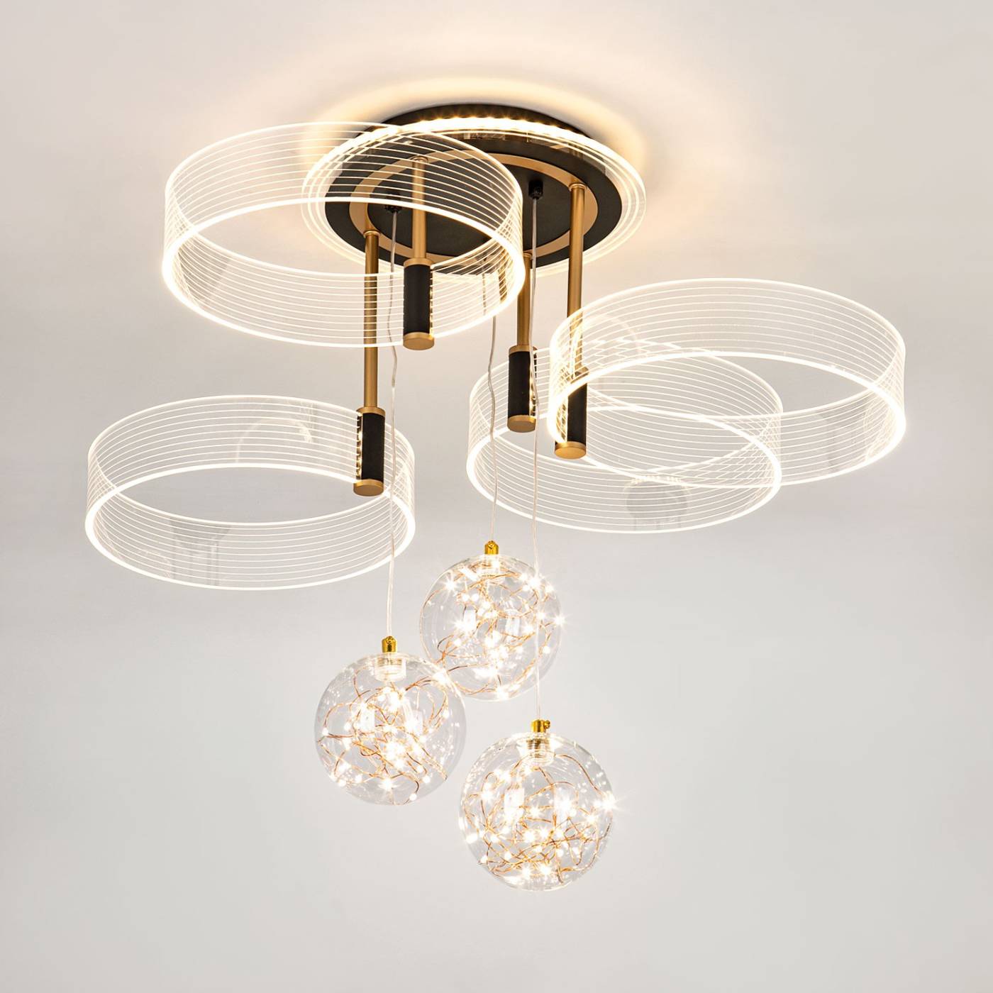L1040-750 BK Потолочная люстра L LED4U L1040-750 BK