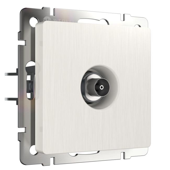 W1183013/ ТВ-розетка оконечная (перламутровый рифленый) Розетка Werkel W1183013/ ТВ-розетка оконечная (перламутровый рифленый)