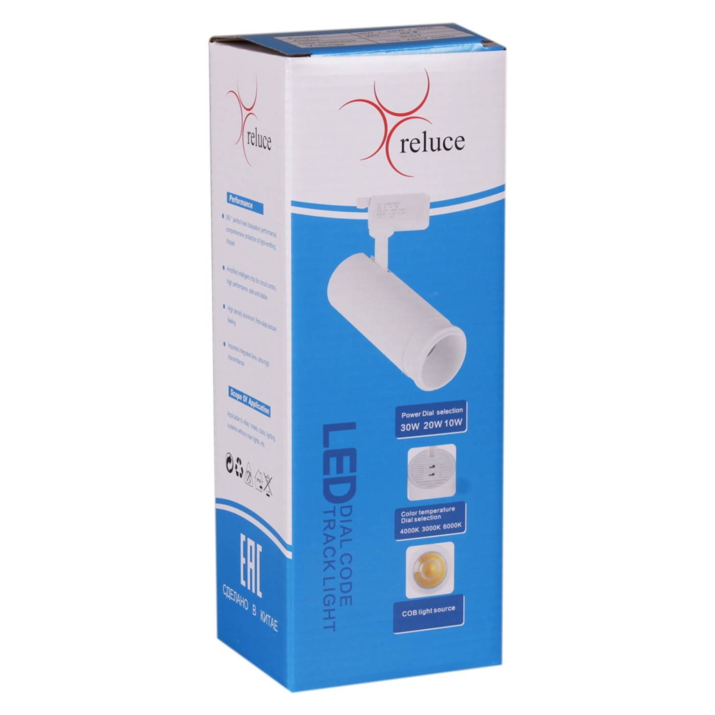 Трековый светильник Reluce 06650-9.3-LED10/20/30W CCT WT