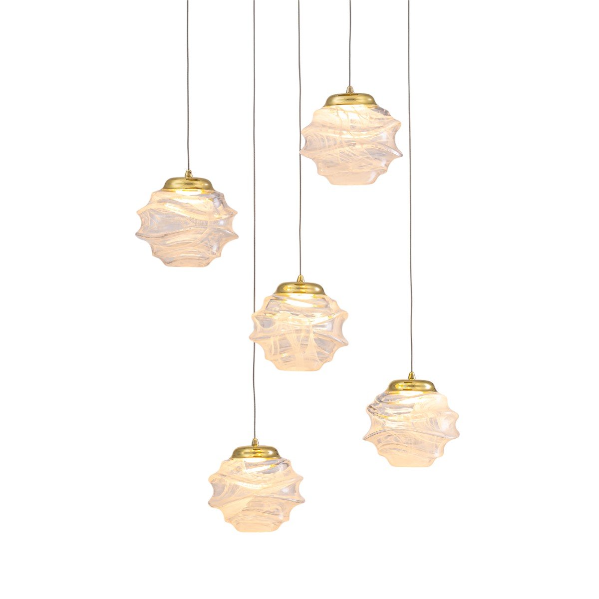 MD25030003-5A gold/clear Светильник подвесной Delight Collection MD25030003 MD25030003-5A gold/clear
