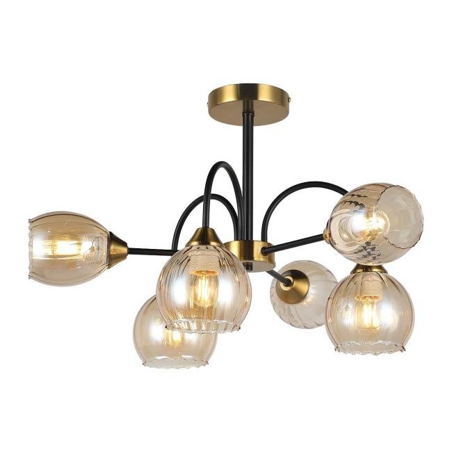 MD.51831-6-S-BK+BR Потолочная люстра IMEX MD.51831-6-S-BK+BR