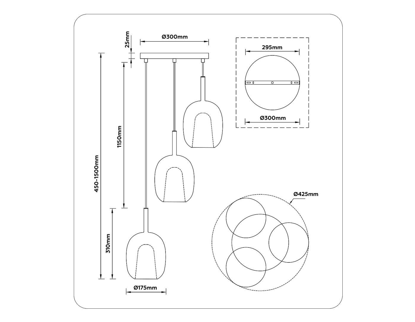 Светильник подвесной Ambrella Modern LH11153