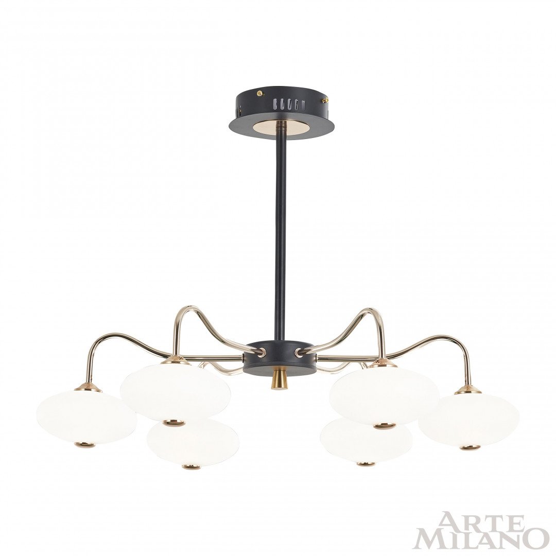 Потолочная люстра Arte Milano Neapol73908 273908/6 BK/GD