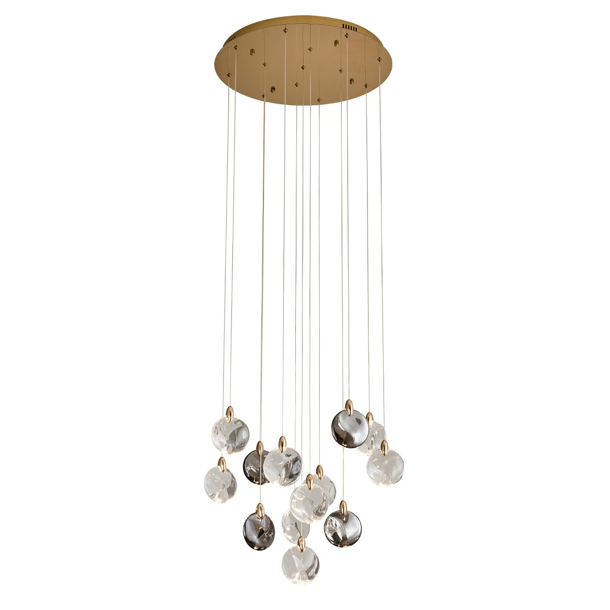 Светильник подвесной Delight Collection OD2440 OD2440-13 gold/clear+amber+grey