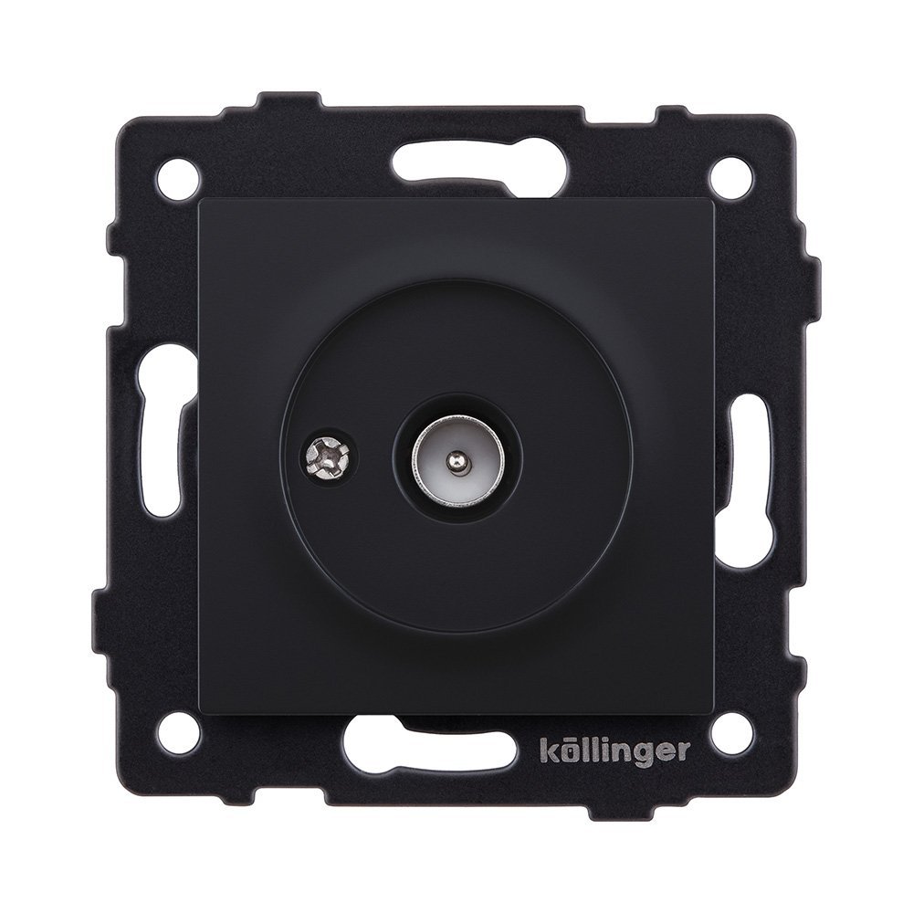 REA-007BM Розетка TV (папа), черный матовый Kollinger REA-007BM для Aspekt, Eleganz, Reflex