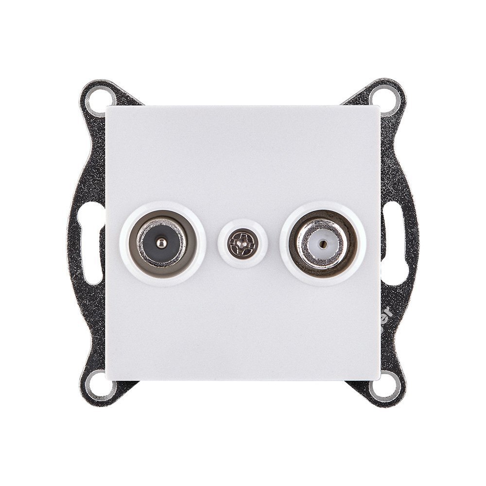 REA-035WH Розетка двойная TV (мама) + спутниковая SAT, белый Kollinger REA-035WH для Aspekt, Eleganz, Reflex