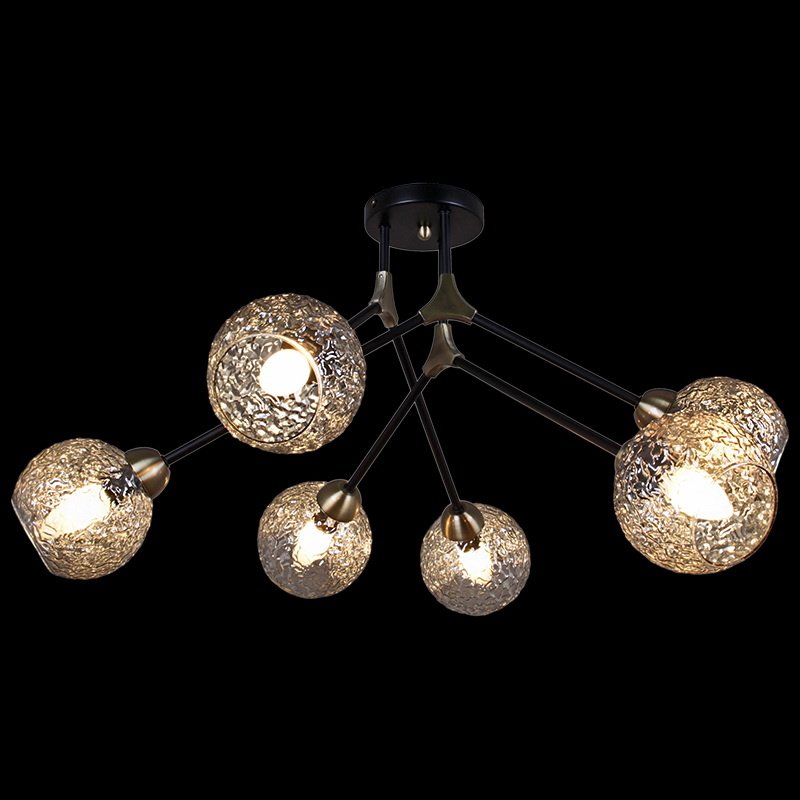 IL0264-6CSQ-79 BK AB Потолочная люстра ILLUMICO IL0264-6CSQ-79 BK AB