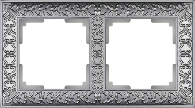 WL07-Frame-02/ Рамка на 2 поста (матовый хром) Werkel WL07-Frame-02/ Рамка на 2 поста (матовый хром)