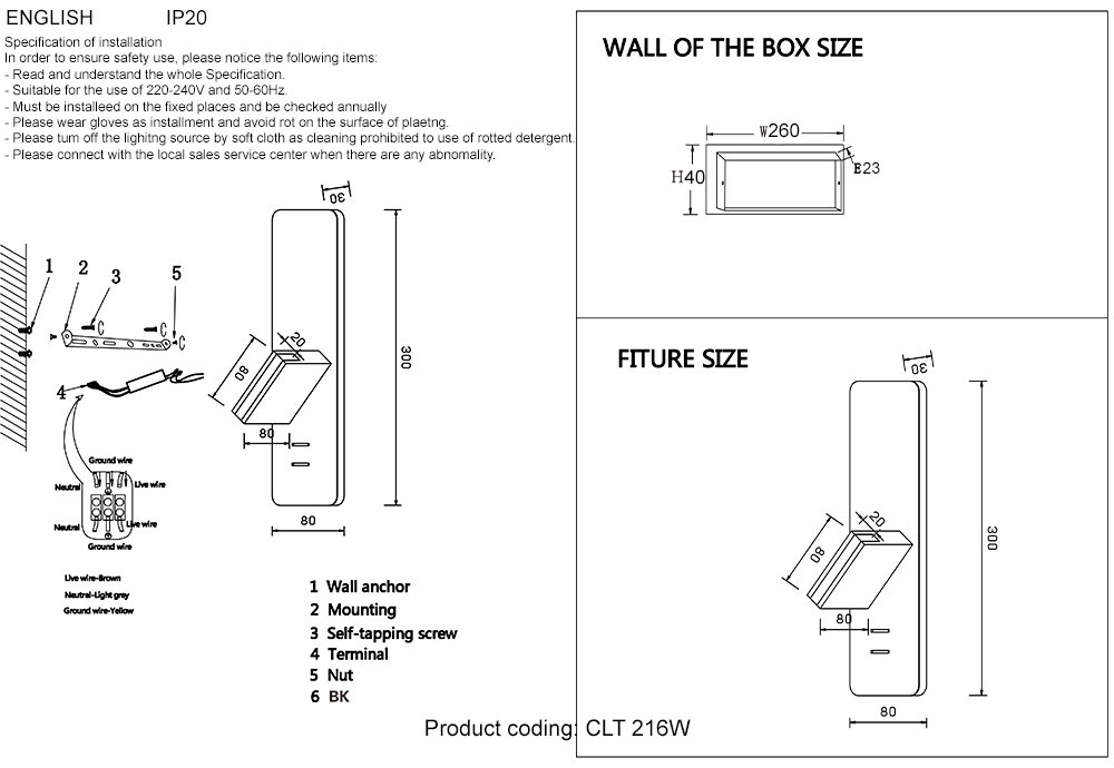 CLT 216W BL Настенный светильник Crystal Lux Clt 216w CLT 216W BL