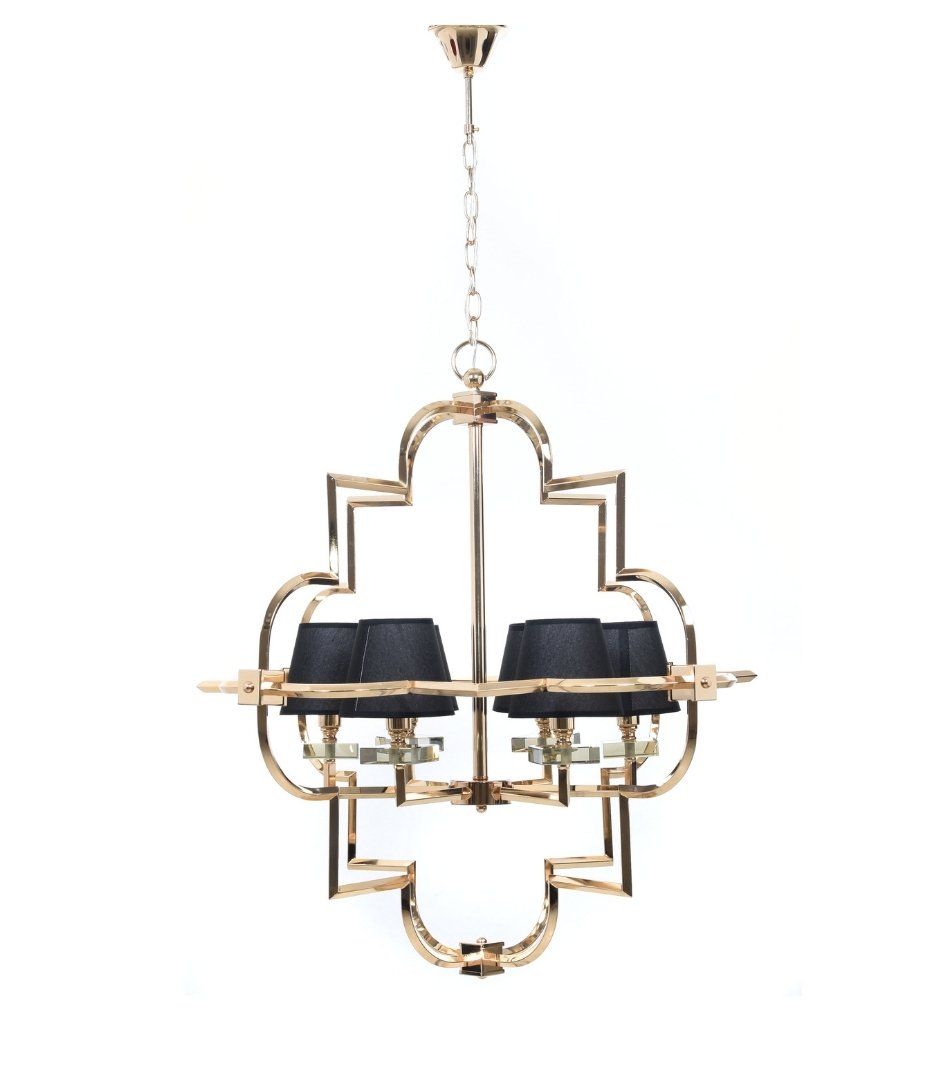 Подвесная люстра Lumina Deco Baltimore LDP 8020-6 GD+BK